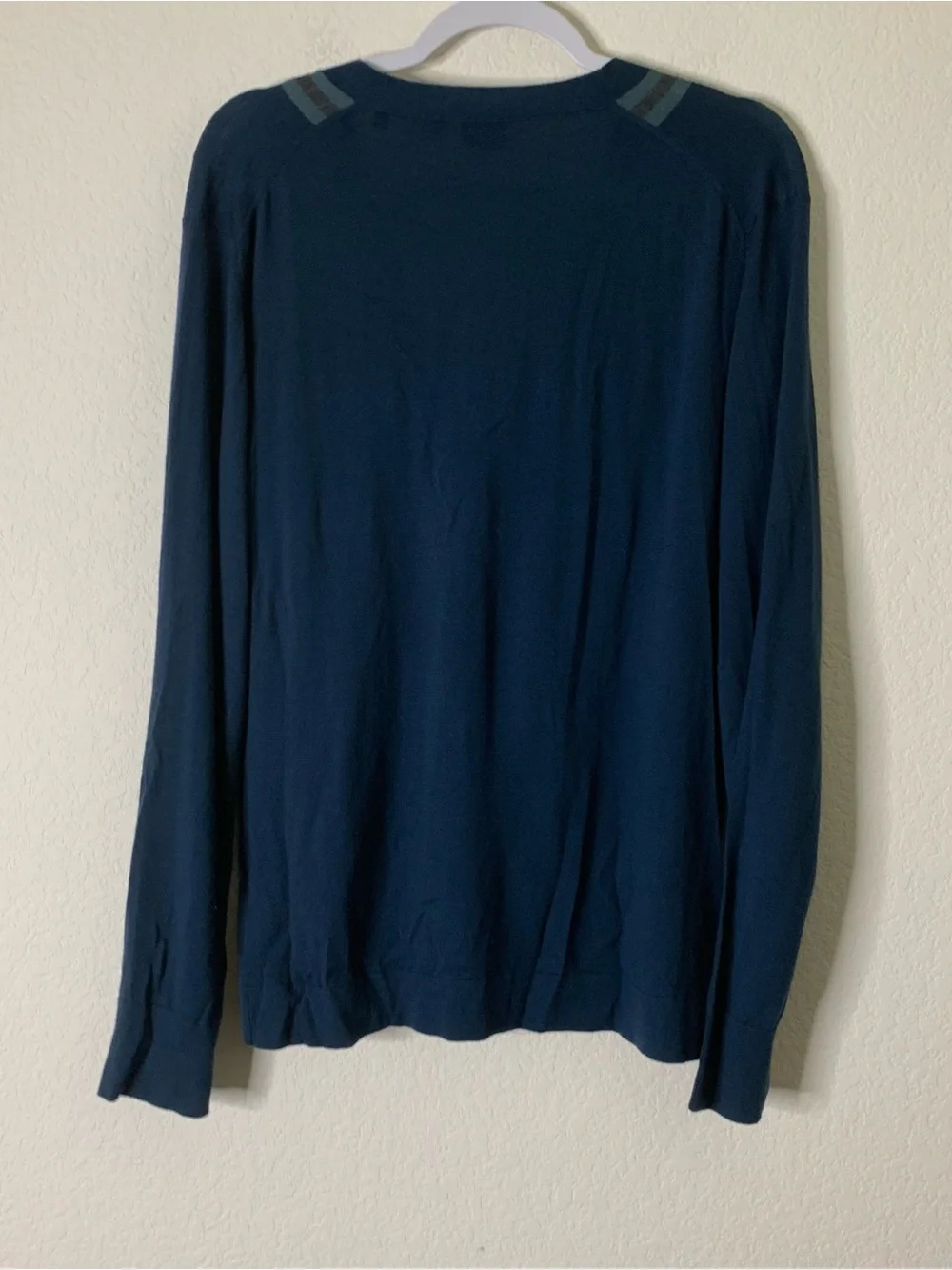 Paul Smith Mens blue 100% merino wool button front cardigan L